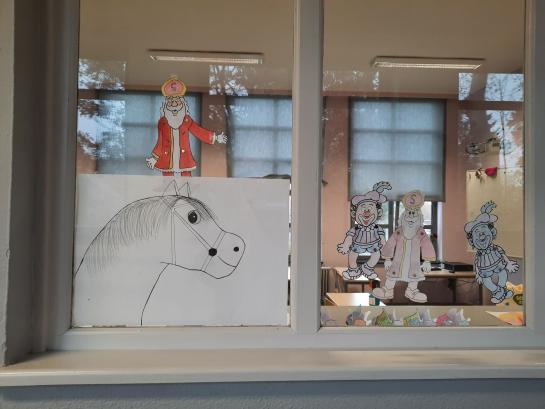 Tekeningen gemaakt door leerlingen verzorging in thema Sinterklaas
